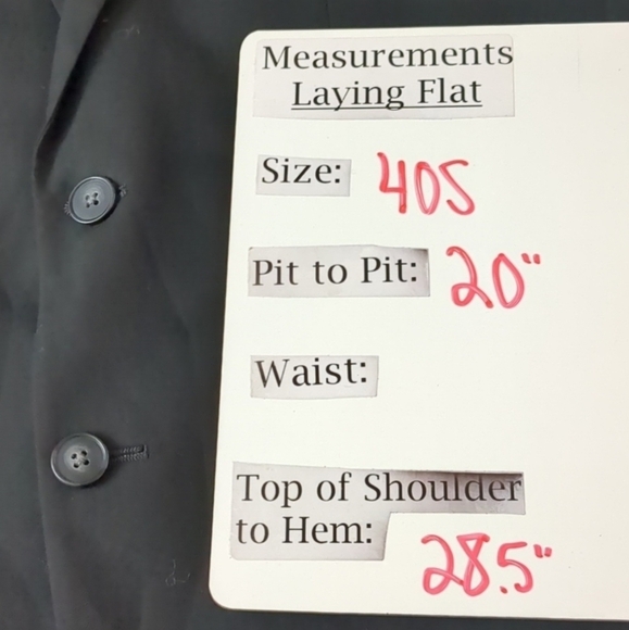 1670 Black Formal Suit Jacket Size 40S - Picture 11 of 12